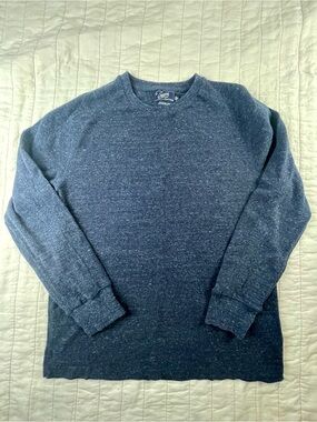 Grayers Men's Navy Crewneck Waffle Knit Thermal Layering Shirt Large